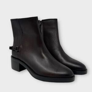 Franco Sarto Colt Leather Ankle Bootie in Brown Size 7